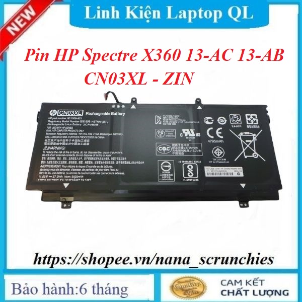 Pin Laptop HP Spectre X360 13-AC033DX Series 13-AB001 13-AB099 13T-AB000 CN03XL SH03XL HSTNN-LB7L