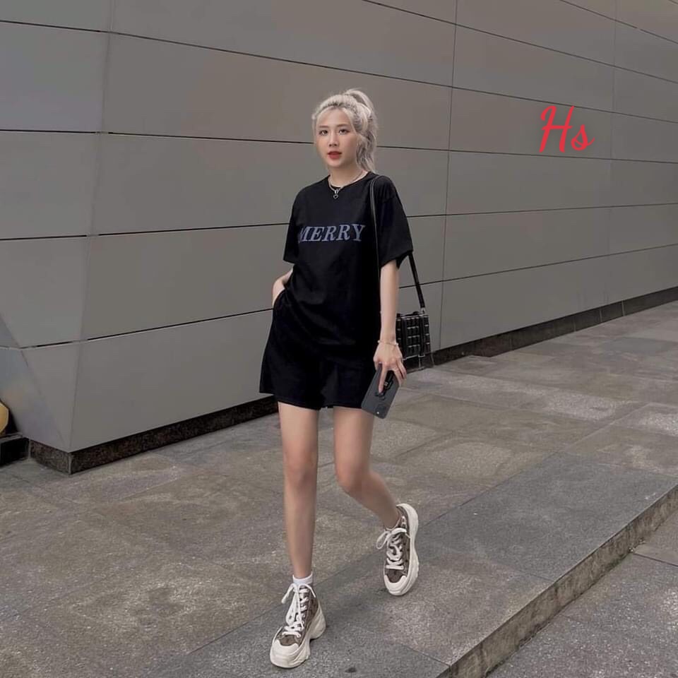 Set bộ đùi in chữ Merry'chất liệu cotton (HS-44H)