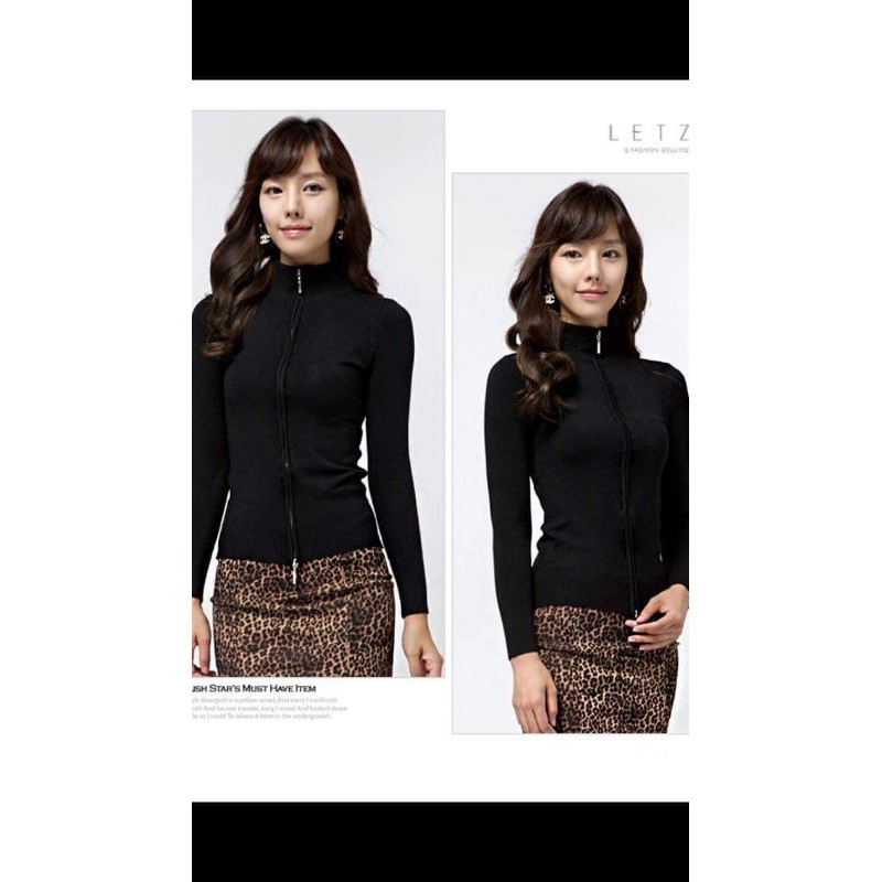 Áo khoác len dây kéo Quảng Châu