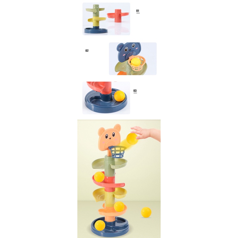 Bộ đồ chơi tháp bóng lăn AMILA rèn luyện kỹ năng đầu đời cho em bé 1-3 tuổi