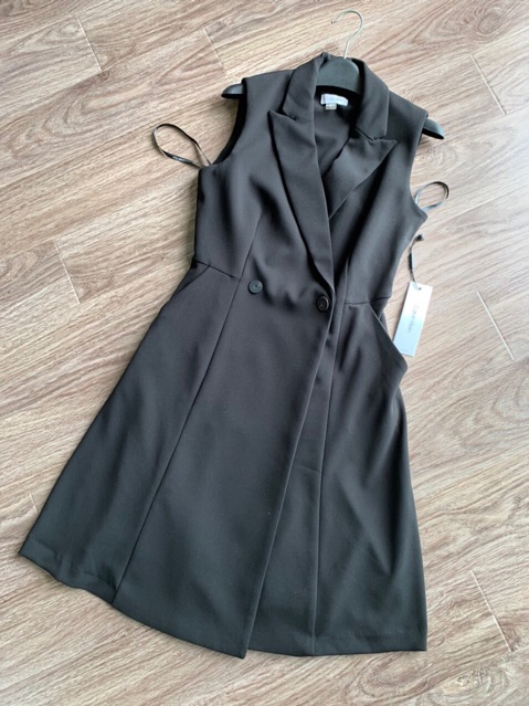 Váy vest blazer đỏ đen