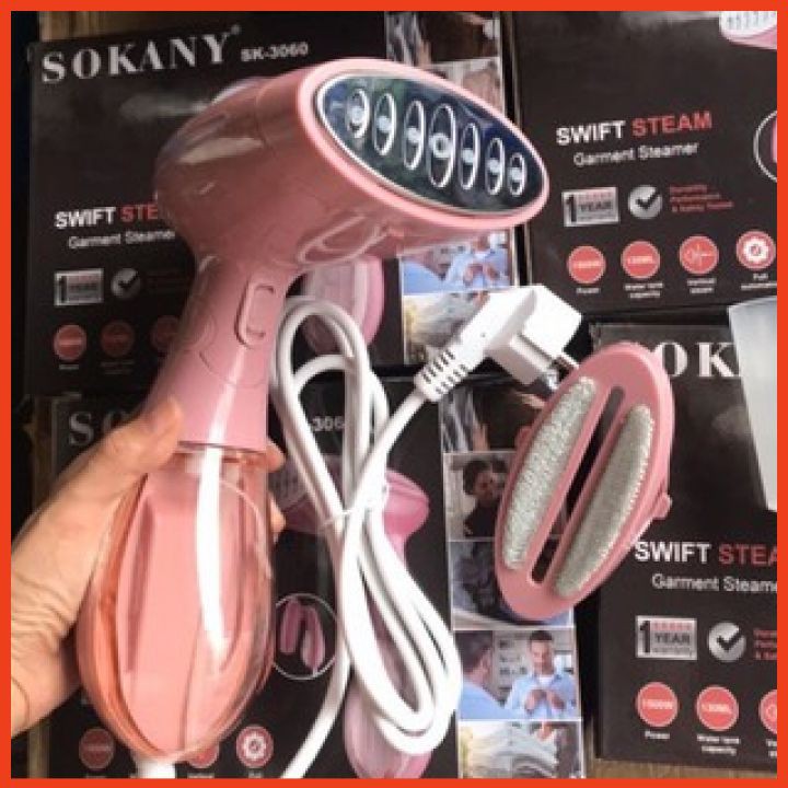 Bàn là hơi nước cầm tay SOKANY 3060 công suất 1500w ⚡️ 𝐅𝐑𝐄𝐄 𝐒𝐇𝐈𝐏 ⚡️ An Toàn Tiện Lợi Là Thẳng Quần Áo Nhanh Chóng