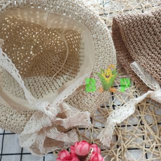 Mũ vành/ Mũ cói cho bé gái (Hàng loại 1)