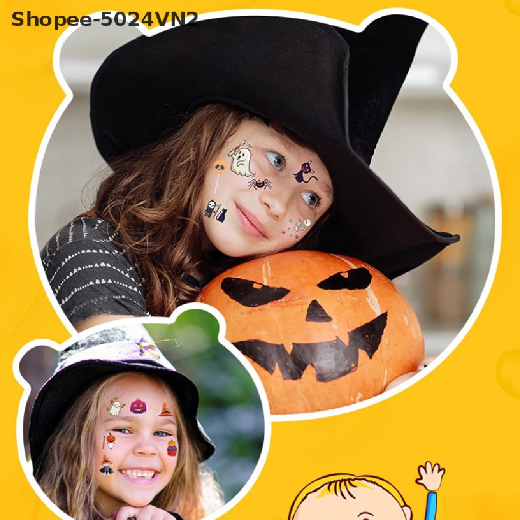 Set 12 Hình Xăm Dán Halloween Cho Bé