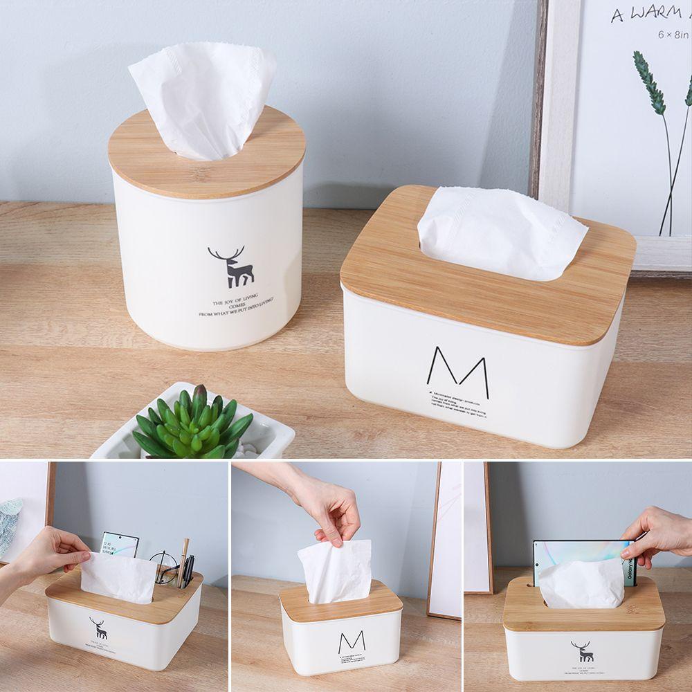 Hộp Đựng Khăn Giấy Bằng Gỗ Họa Tiết Hoạt Hình Dễ Thương Ốp