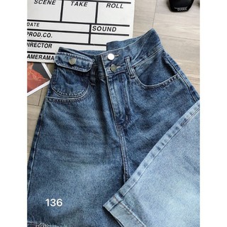 [SIZE 33_ 35] QUẦN NGỐ JEAN BIGGSZIE NỮ NẮP TÚI