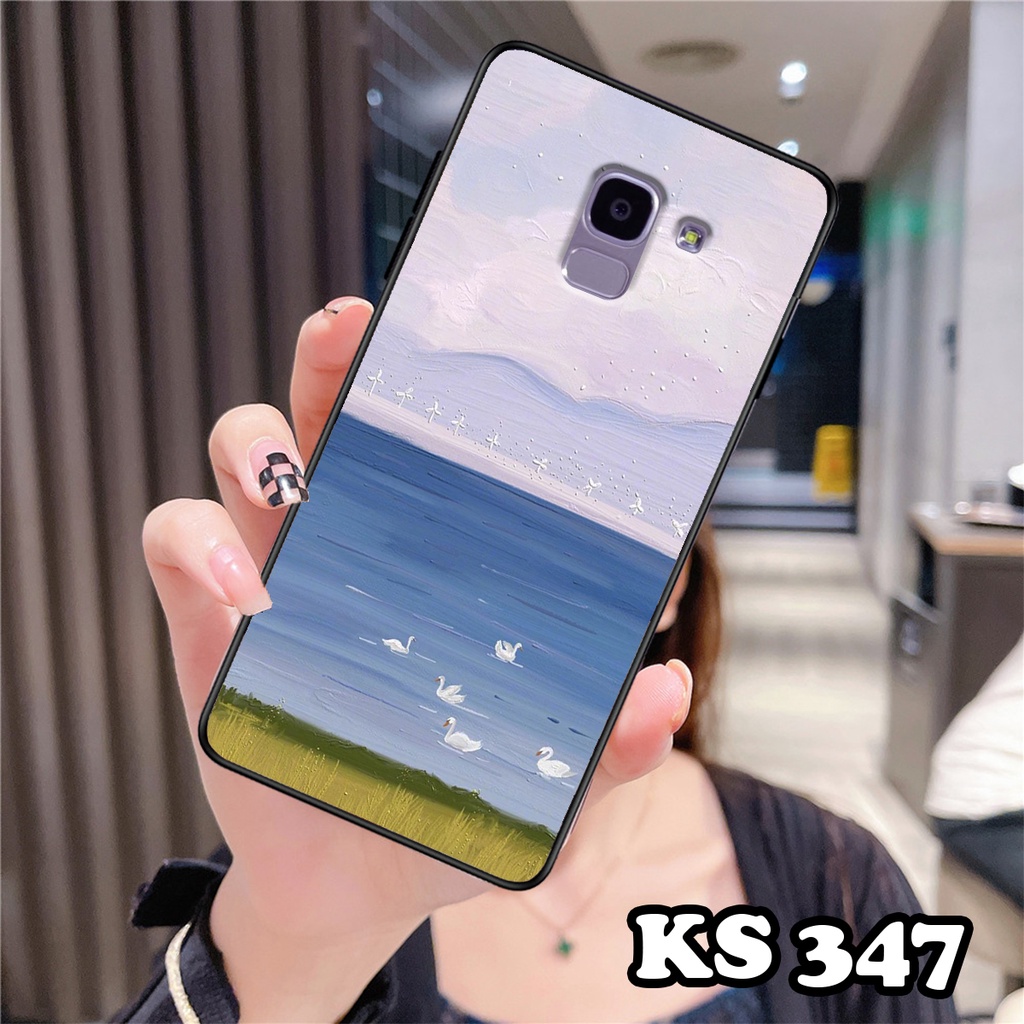 Ốp lưng Samsung A6 2018 - Samsung A6 Plus - Ốp Samsung in hình Cánh đồng hoa - Chất liệu TPU siêu bền