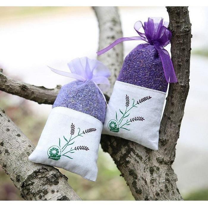 Túi Thơm Hoa Oải Hương Lavender khô khử mùi,lm thơm phòng,tủ quần áo,phòng khách,bàn học,phòng làm việc (Mầu Tím)