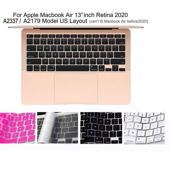 Miếng dán Silicone cho bàn phím Macbook Air 13 Inch M1 A2179 A2337 Touch ID Retina 202