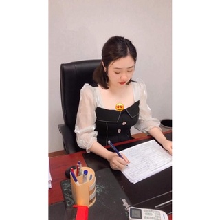 BIGSIZE Váy trần chỉ phối tay lụa ánh trai