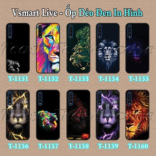 Ốp lưng Vsmart Live dẻo đen in hình Sư Tử siêu ngầu