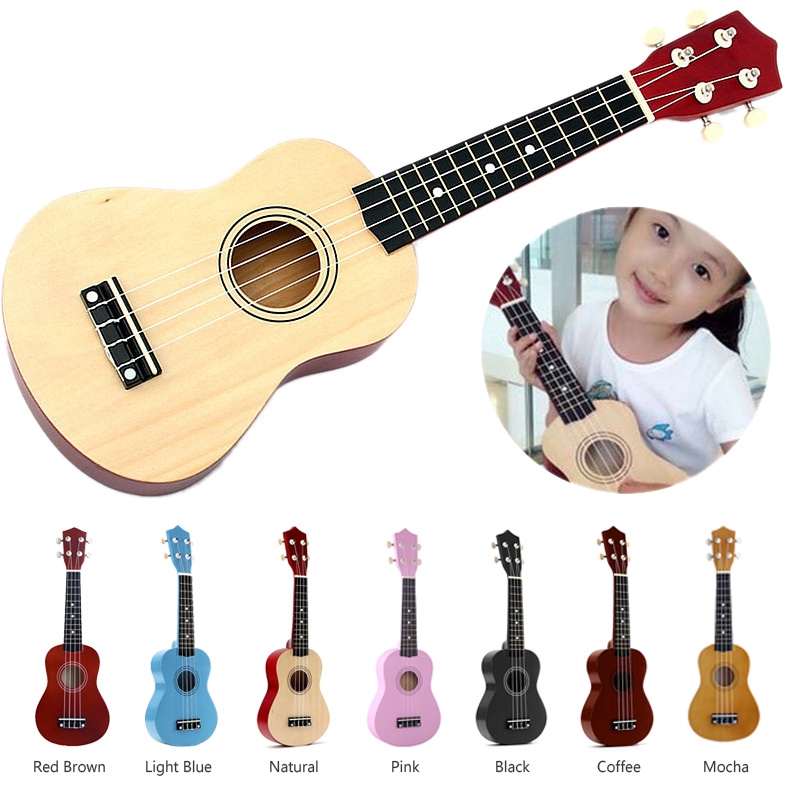 Đàn Ukulele 4 Dây 21 Inch Màu Hồng Cho Người Mới Bắt Đầu