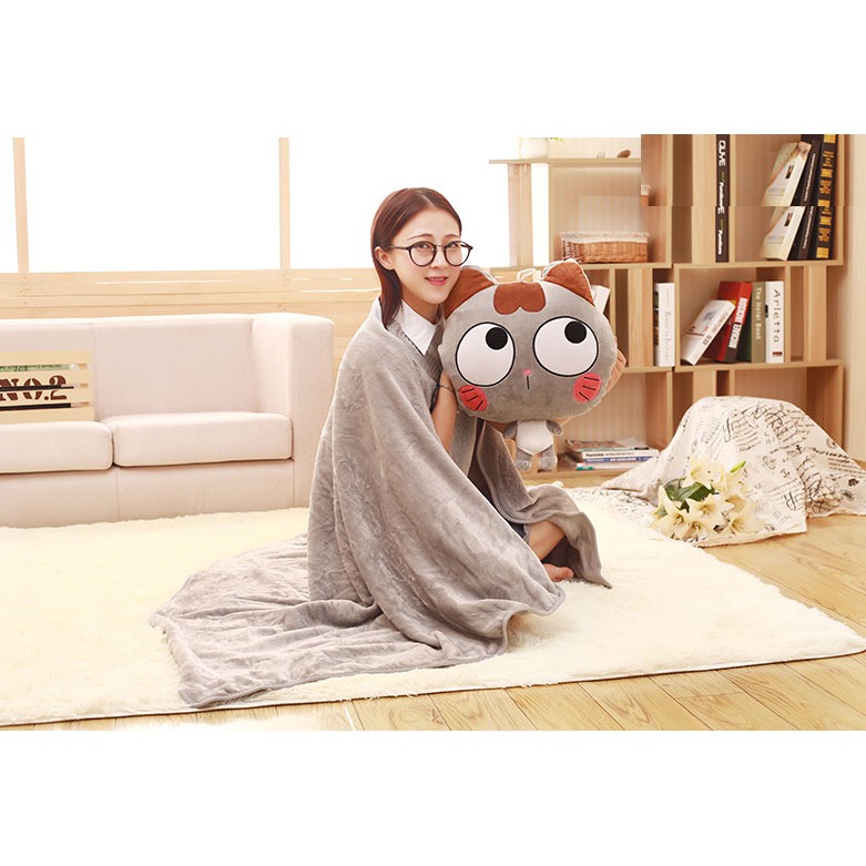 * CHỌN MÀU * Bộ mền và gối hình thú 2 trong 1 - chăn gối văn phòng tiện dụng
