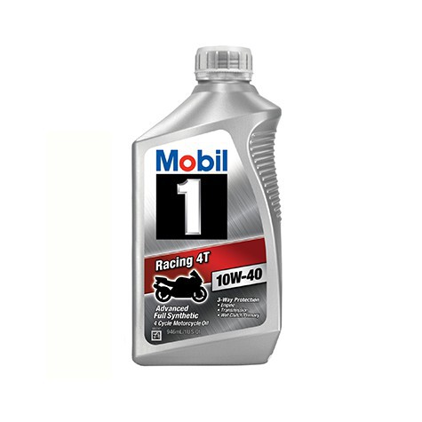 Dầu nhớt tổng hợp Mobil 1 Racing 4T 10W40 946ml - Xe máy, mô tô PKL