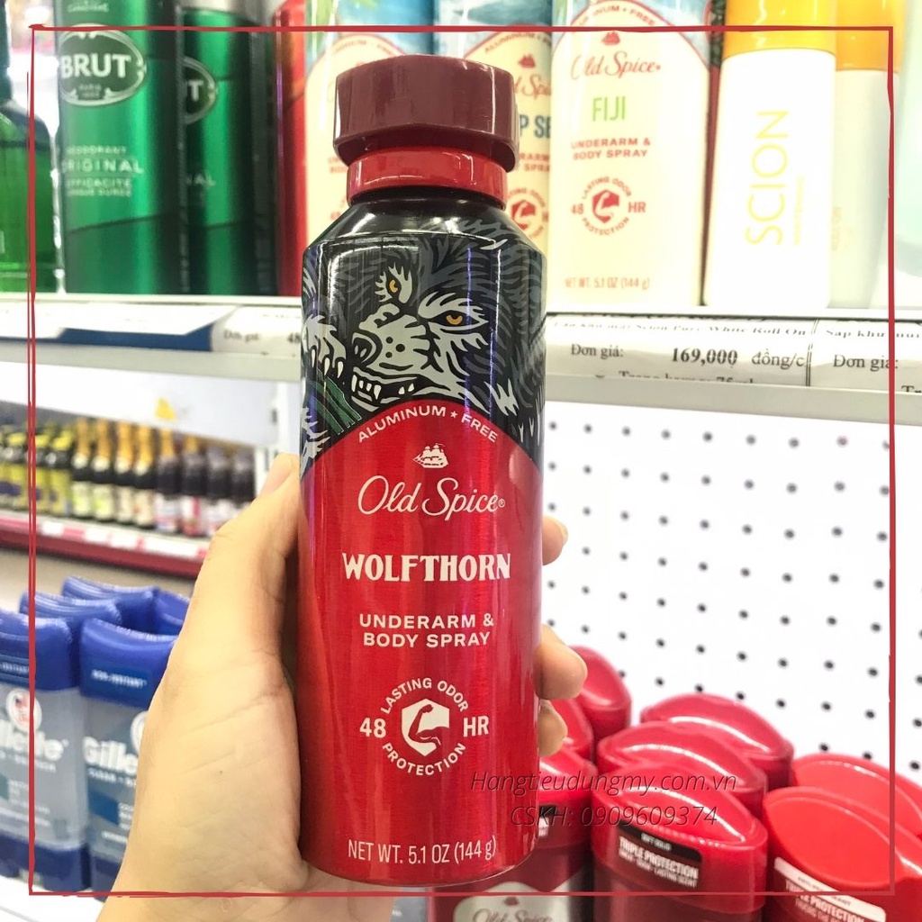 Xịt khử mùi toàn thân Old Spice Refresh Body Spray 144g