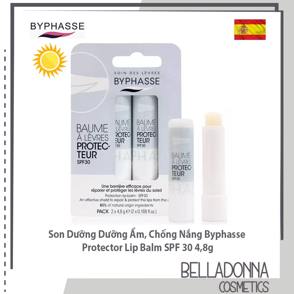 Son Dưỡng Ngày Và Đêm Dưỡng Ẩm, Mềm Mịn Môi, Chống Nắng Byphasse Lip Balm 4,8g