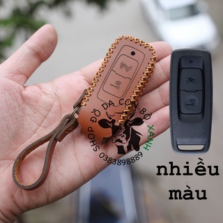 Bao da chìa khóa honda vision 2021 mẫu nắp handmade da thật