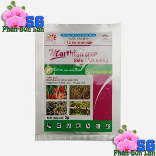 Thuốc trị THỐI NHŨN MARTHIAN 90SP – Đặc trị vi khuẩn, thối nhũn lá, nhũn thân Gói 3g