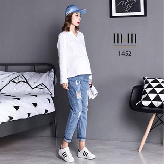 Quần jean baggy bầu