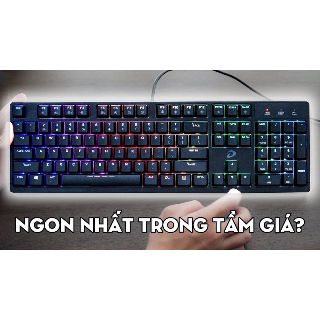 Bàn phím cơ chơi game DareU DK1280 RGB