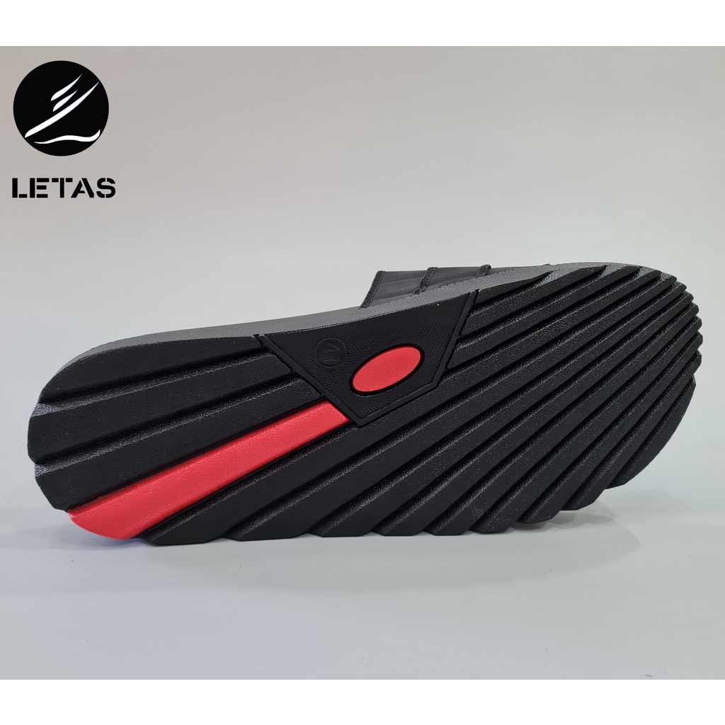 Dép bản LETAS nam quai ngang cao cấp mềm mại MX-09 đế đen