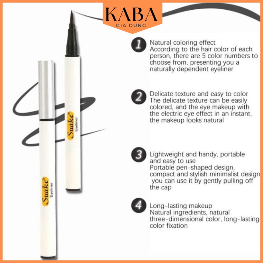 Bút kẻ mắt, kẻ mắt nước Suake kháng nước bền màu dạng lỏng KABA