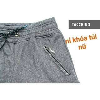 quần nỉ nữ khóa túi