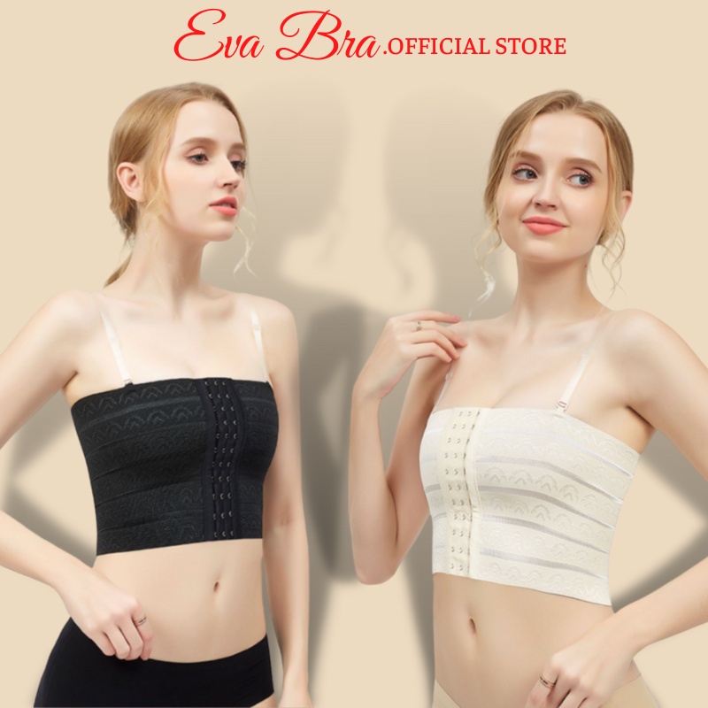 Áo nịt ngực tomboy Eva Bra thun dệt bảng to 20cm không viền ông ngực thoải mái - 8282