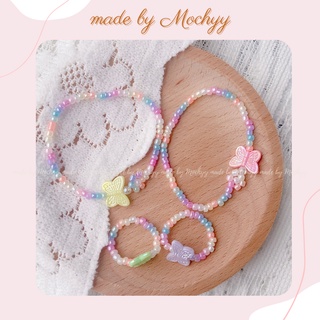 Nhẫn vòng tay handmade pastel butterflies