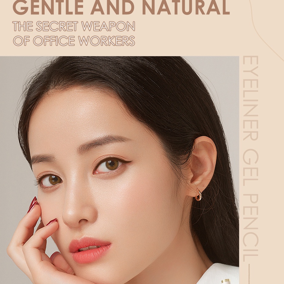 1 Bút Kẻ Mắt Gel Siêu Mỏng Mềm Mịn Chống Nước Chống Mồ Hôi