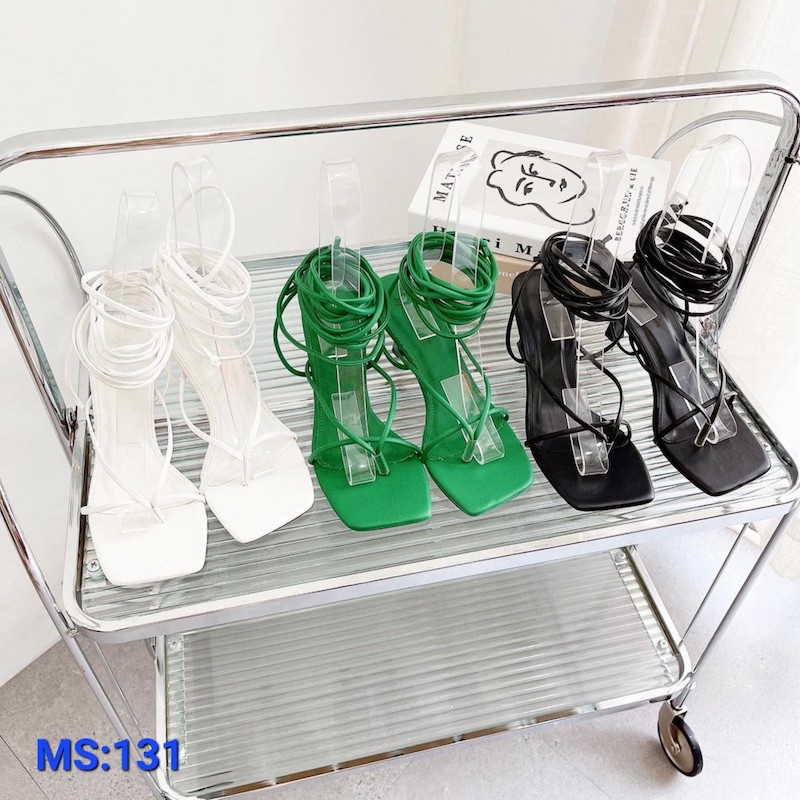 Sandal Cao Gót Nữ 5 Phân Dây Quấn Dài Lên Cổ Chân Siêu Đẹp - MS 131