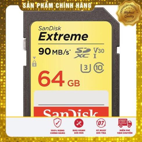 Thẻ nhớ Máy Ảnh SD SanDisk Extreme U3 4K 90MB/s 64GB -> 16GB . Tốc độ cao | BigBuy360 - bigbuy360.vn