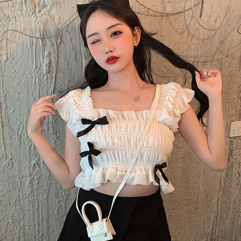 Áo Lửng Đính Nơ Xinh Xắn Cho Nữ | BigBuy360 - bigbuy360.vn