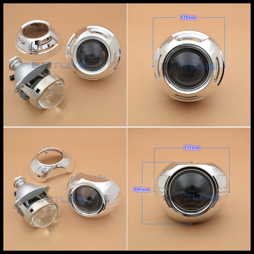 Đèn Pha LED H7 H4 Bi-xenon 3.0 inch H1 HID Bằng Kim Loại Thông Dụng Cho Xe Hơi / Xe Máy