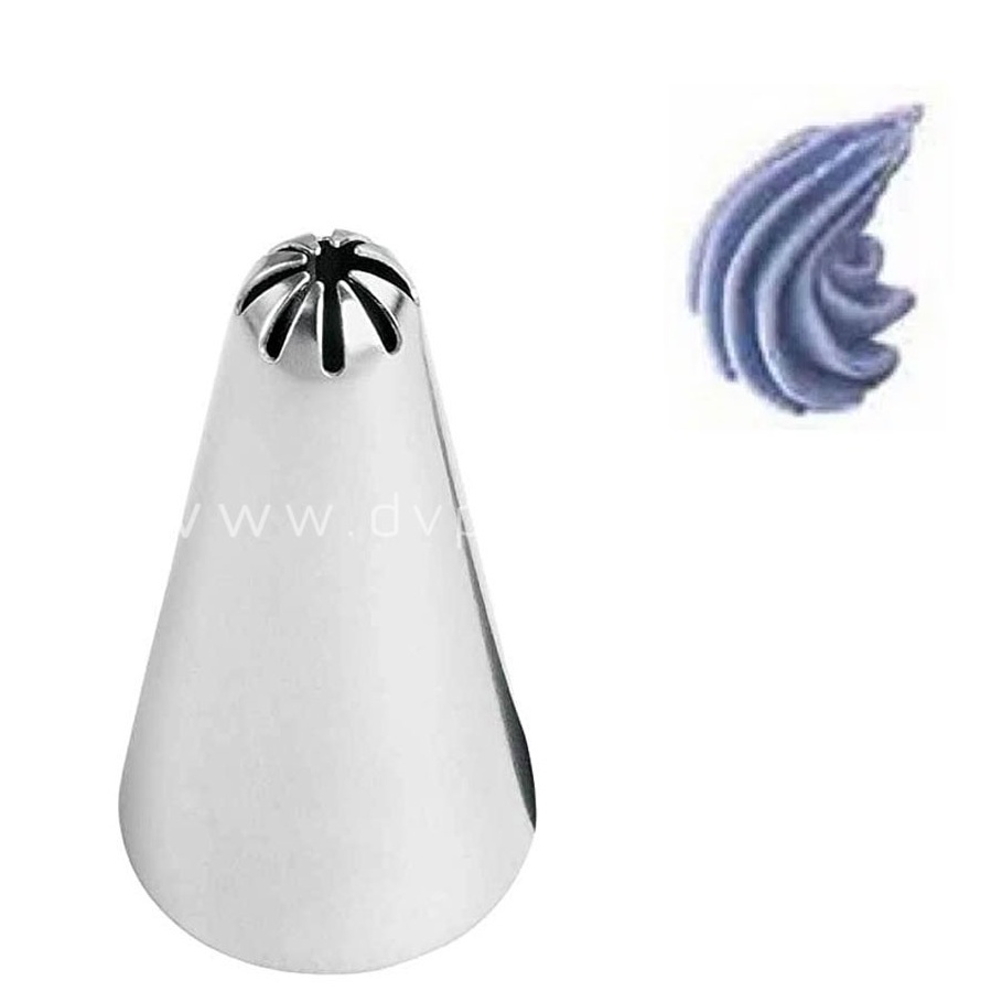 Đui bắt kem/ Piping Nozzles Sò 8 Cánh Nhỏ Nhôm Đúc 28