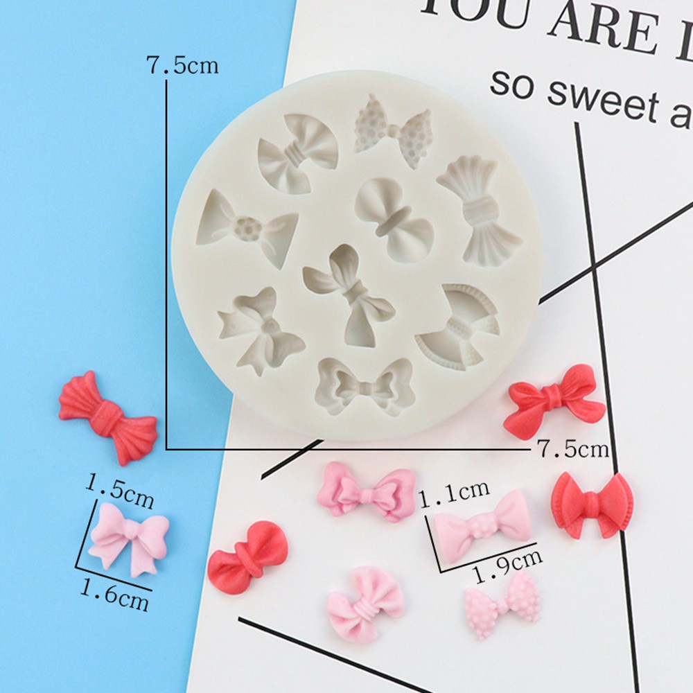 Khuôn đúc hình nơ mini cho làm bánh/ sô cô la