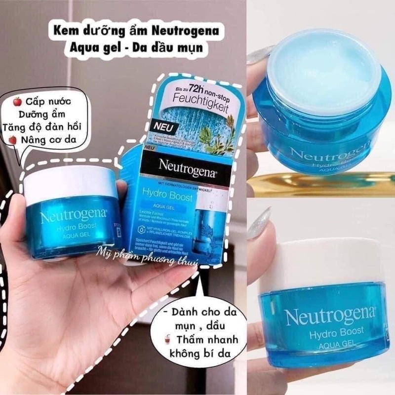 Gel Dưỡng, Kem Dưỡng Ẩm Neutrogena Hydro Boost Aqua Gel Nhà Máy Nước Cho Da Giữ Ẩm Vô Đối Ngậm Nước Căng Tràn