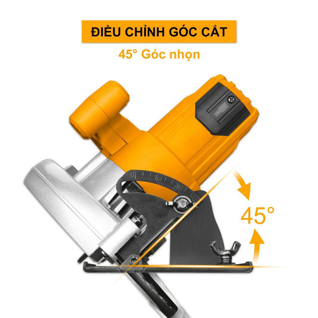 Máy cưa đĩa tròn cầm tay INGCO CS18538 1400W 4800RPM 185x20mm tặng kèm lưỡi cưa đi kèm đường kính 185mm