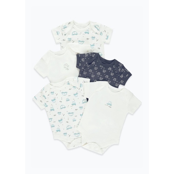 Set 5 body cộc tay cho bé Matalan auth