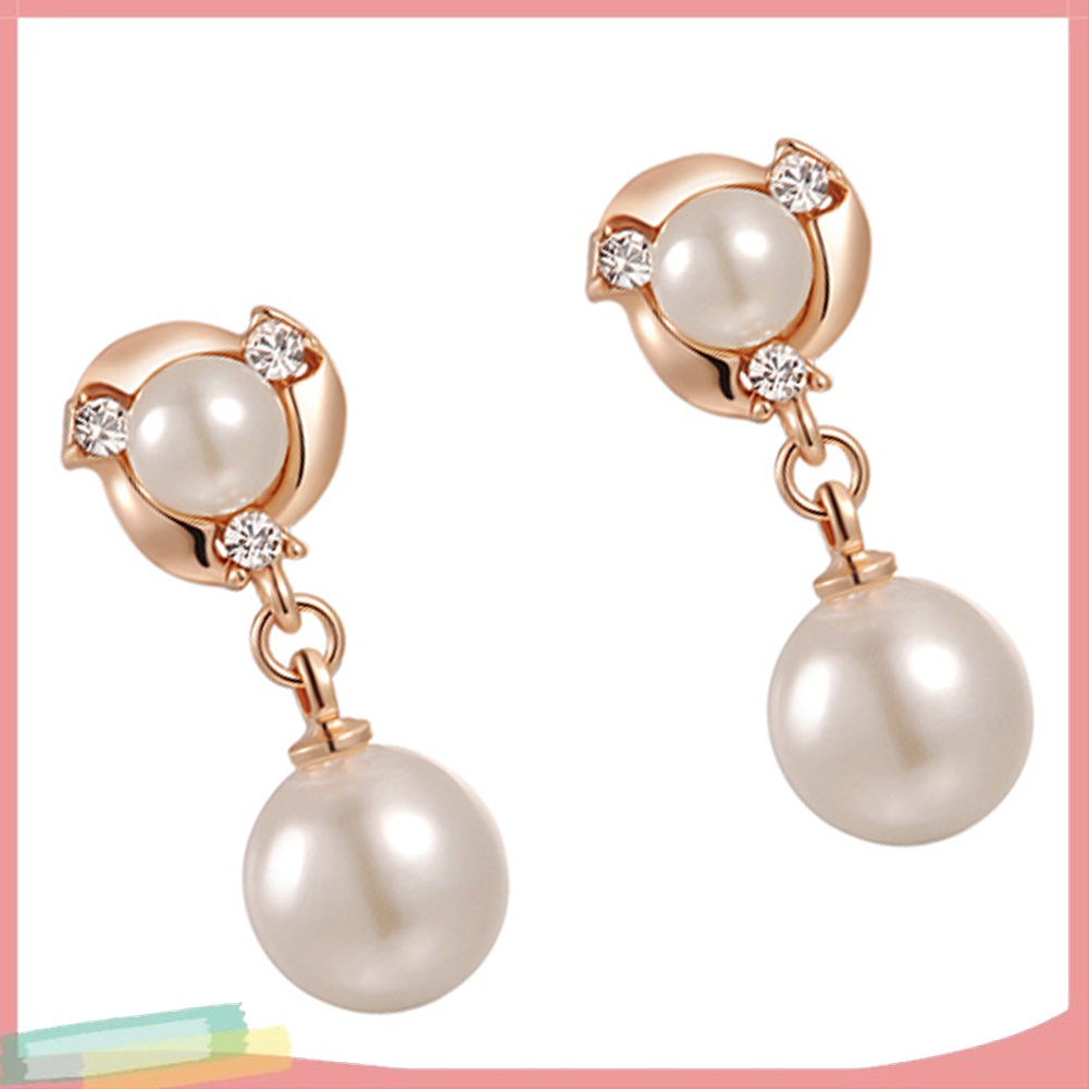 Đôi Khuyên Tai HạT NgọC Trai Giả Mạ VàNg 9K ThờI Trang Cho Nữ