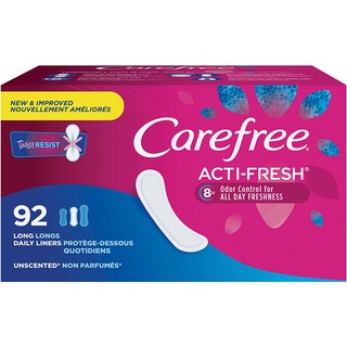 Hộp 92 băng vệ sinh hàng ngày Carefree Original Thin Panty Liners, Long, Unscented (Mỹ)