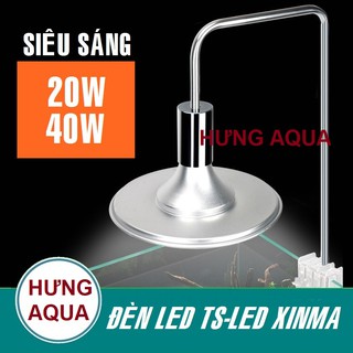 Đèn led XINMA siêu sáng - đèn led đĩa kẹp thành hồ cá, hồ thủy sinh lớn - đèn led rọi 20W, 40W (trắng và màu)