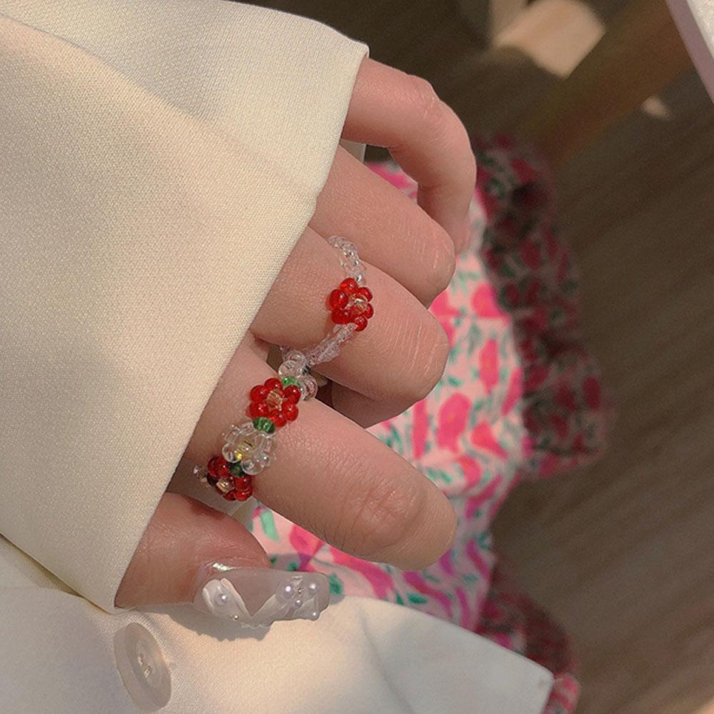 Nhẫn VANES1 Co Giãn Trong Suốt Thiết Kế Ngọt Ngào Thời Trang Mùa Hè 2021