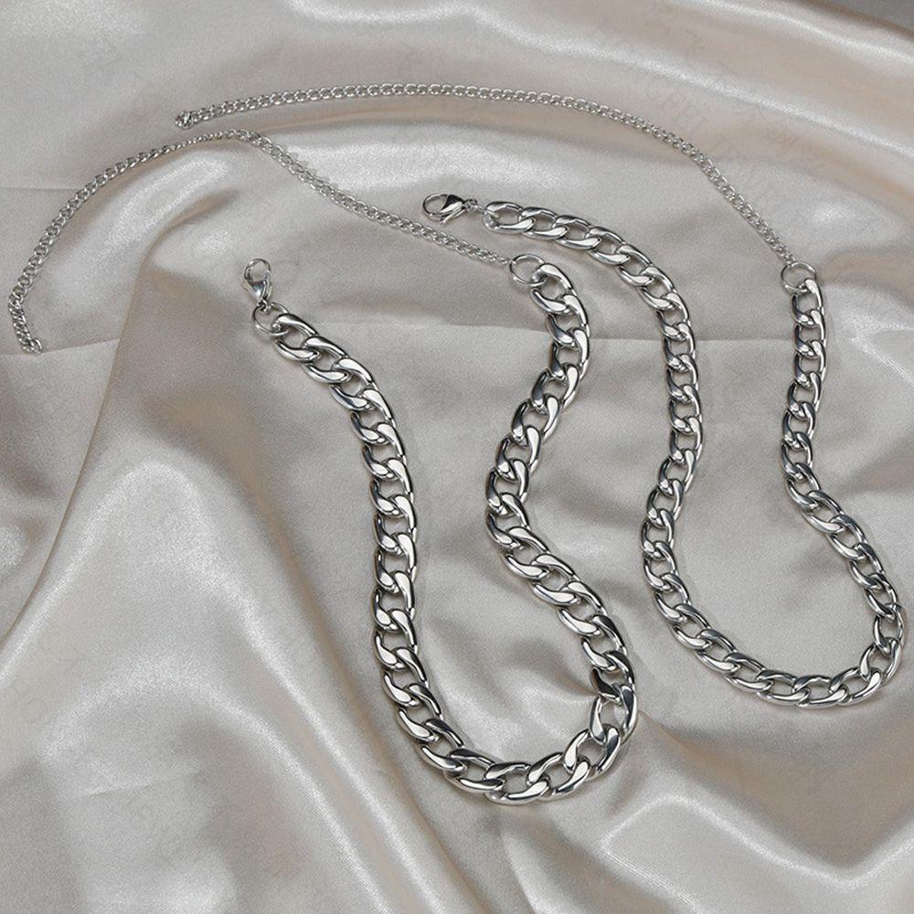 AROMA Vòng cổ Bằng Thép Không Gỉ Dày Dặn Thời Trang Cho Nam