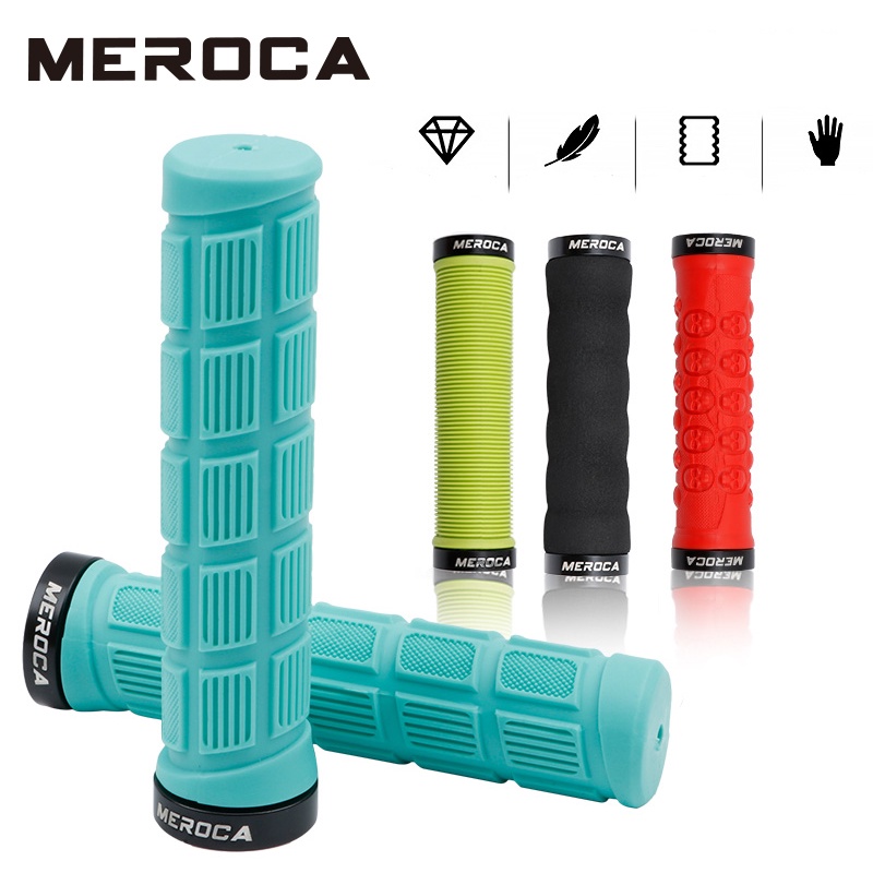 MEROCA Tay Nắm Ghi Đông Cao Su Xe Đạp Leo Núi Tay Nắm Khóa Tay Nắm Xe Đạp Đường Trường Chống Trượt Phụ Kiện Đạp Xe