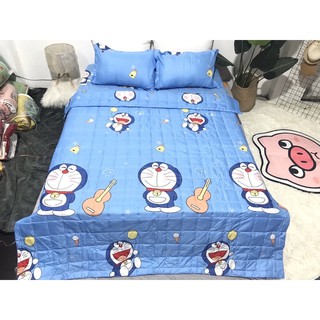 Trọn Bộ Chăn Ga Gối Hè Thu 5 Món - Doremon
