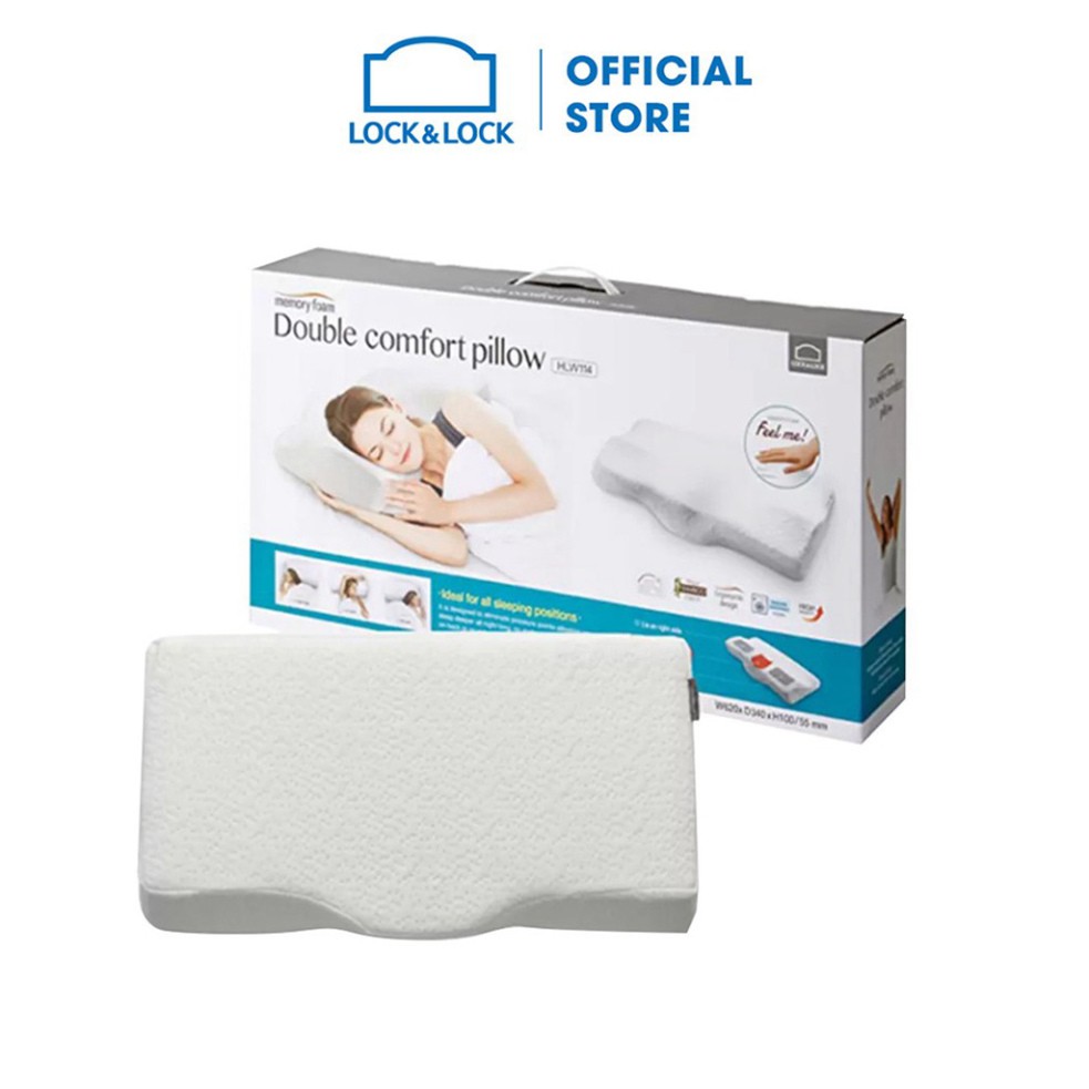 Gối Memory Foam 50D Lock & Lock (62 x 34 x 10 cm) HLW114