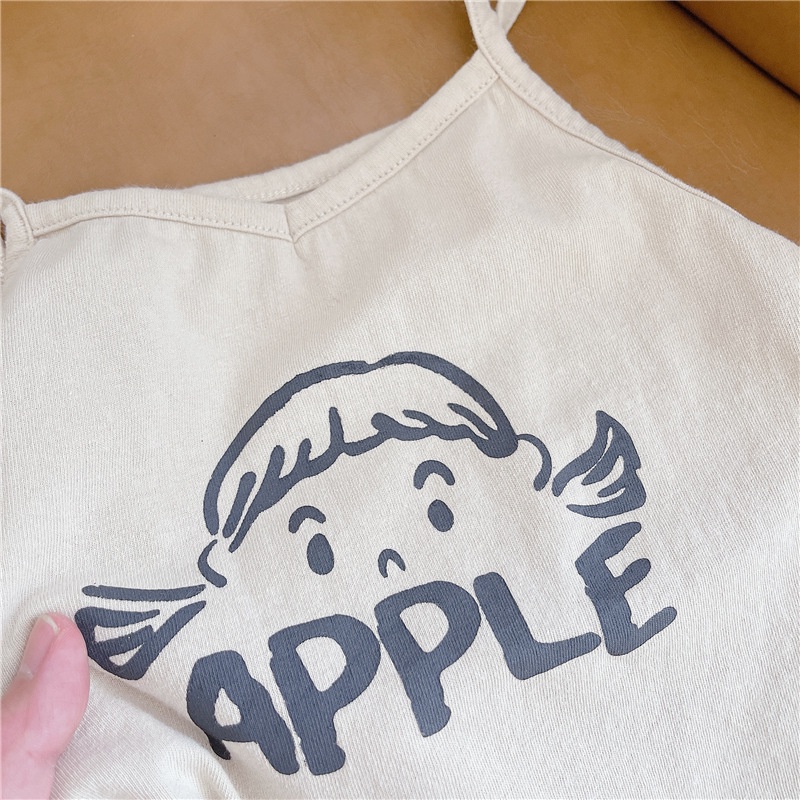 Áo Sát Nách In Họa Tiết Hoạt Hình Phong Cách Hàn Quốc Thời Trang Mùa Hè Cho Bé Gái