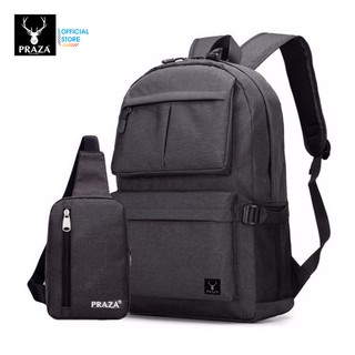 Combo Balo Laptop Và Túi Đeo Cao Cấp PRAZA BL154DC095 (ĐEN)