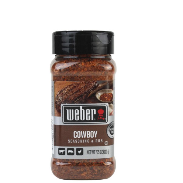GIA VỊ THỊT BÒ Weber Cowboy Seasoning &amp; Rub 220g (7.75 oz)